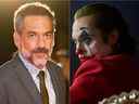 (À gauche) Todd Phillips assiste à la première de Joker lors du Festival international du film de Toronto 2019 au Roy Thomson Hall le 9 septembre 2019. À droite, Joaquin Phoenix dans le rôle du prince clown du crime dans Joker.  (Amy Sussman/Getty Images)