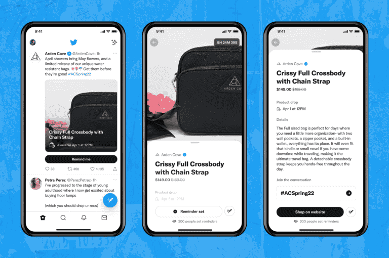 La dernière fonctionnalité d’achat de Twitter vous avertit des baisses de produits limitées