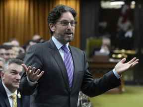 Le député conservateur de Dufferin-Caledon Kyle Seeback se lève pendant la période des questions, le jeudi 7 avril 2022 à Ottawa.