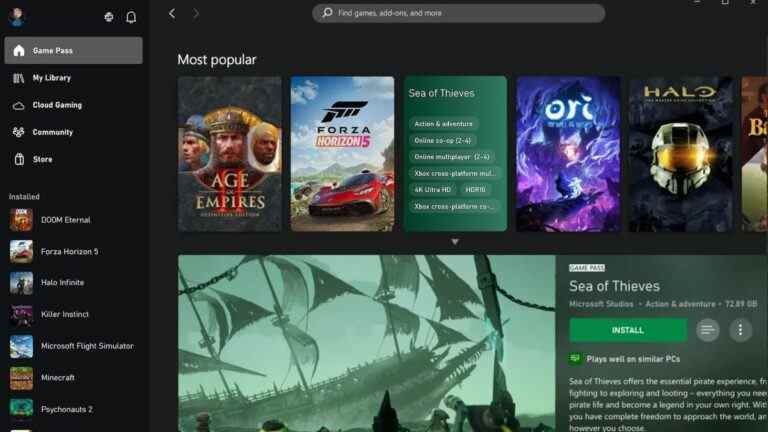 L’application Xbox vous indique maintenant à quel point un jeu jouera sur votre PC