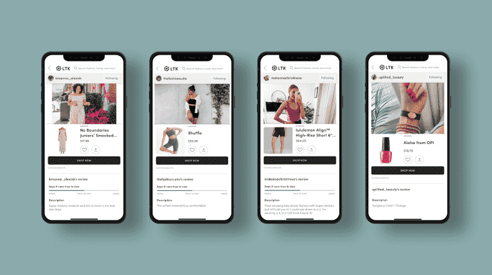 L’application d’achat d’influenceurs LTK ajoute des critiques de produits de créateurs dans sa dernière mise à jour