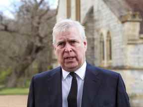 Prince Andrew à la Chapelle Royale de Tous les Saints 2021 - Getty