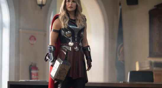 Natalie Portman as The Mighty Thor in Marvel Studios' THOR: LOVE AND THUNDER. Photo by Jasin Boland. ©Marvel Studios 2022. All Rights Reserved.