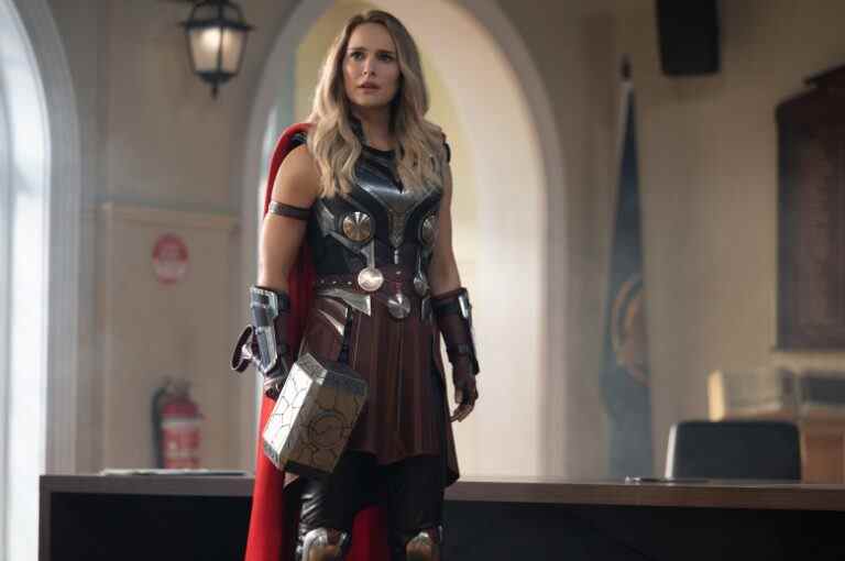 Natalie Portman as The Mighty Thor in Marvel Studios' THOR: LOVE AND THUNDER. Photo by Jasin Boland. ©Marvel Studios 2022. All Rights Reserved.