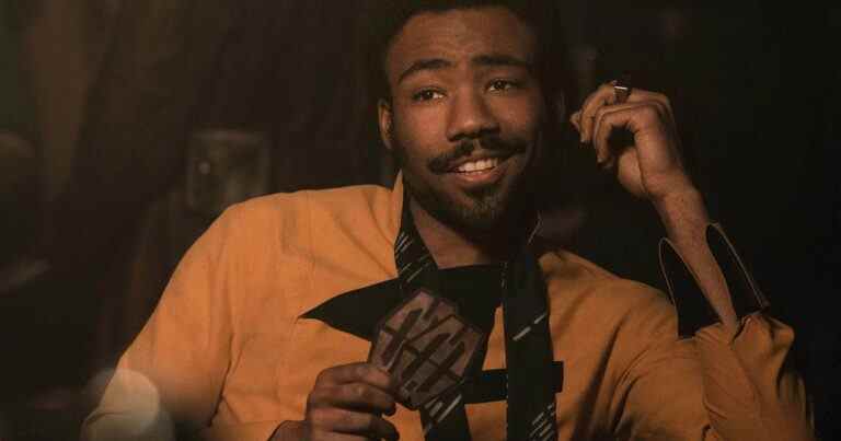 Donald Glover as Lando Calrissian in Solo: A Star Wars Story