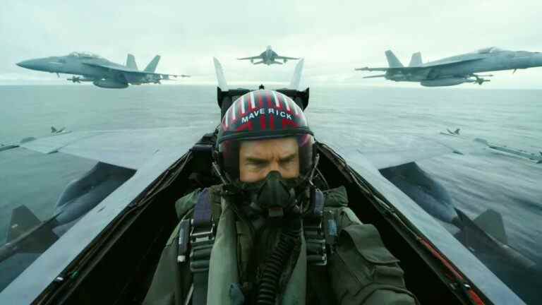 Tom Cruise in Jet in Top Gun: Maverick