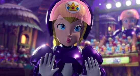 Peach a l'air parfaitement mesquin dans Mario Strikers: Battle League