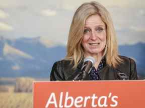 La chef du NPD de l'Alberta, Rachel Notley.