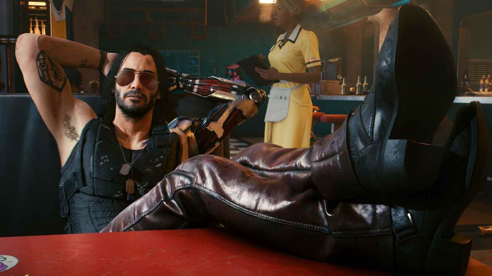 Suivons Keanu à travers Night City de Cyberpunk 2077

