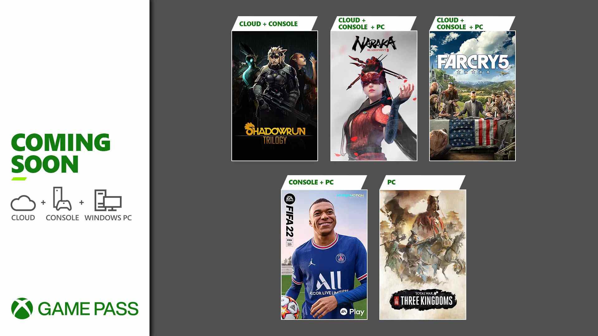 Xbox Game Pass ajoute Shadowrun Trilogy, Total War: Three Kingdoms, Naraka: Bladepoint, et plus fin juin    
