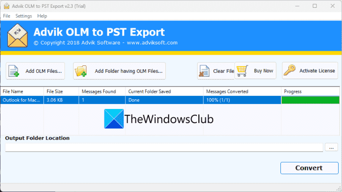 Comment convertir des fichiers de messagerie OLM au format PST sous Windows 11/10