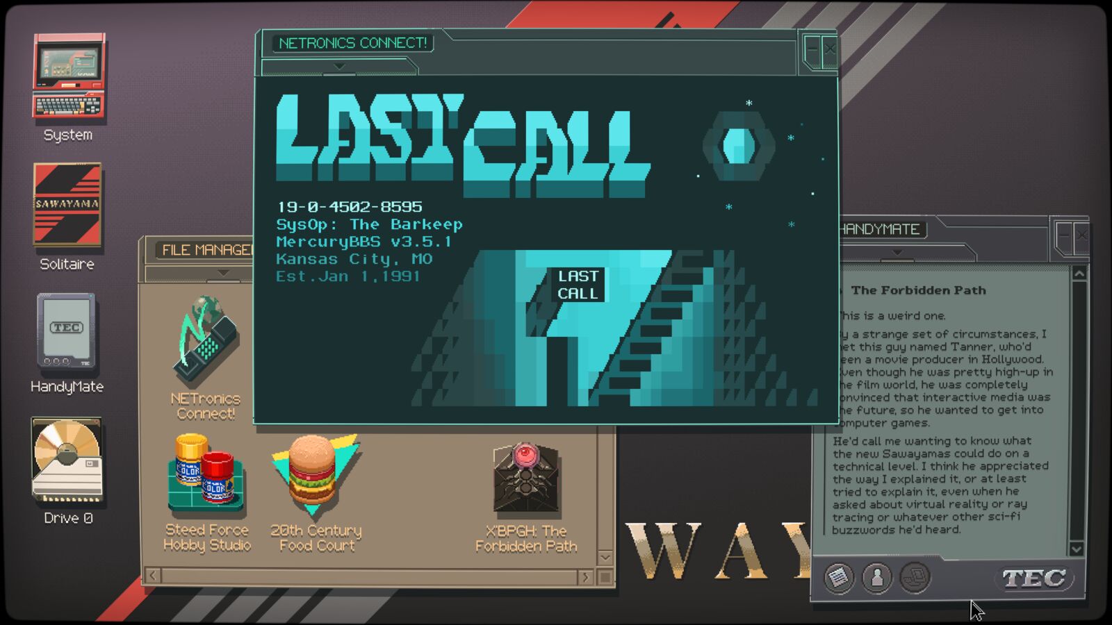 Le dernier jeu Zachtronics, Last Call BBS est maintenant disponible en accès anticipé

