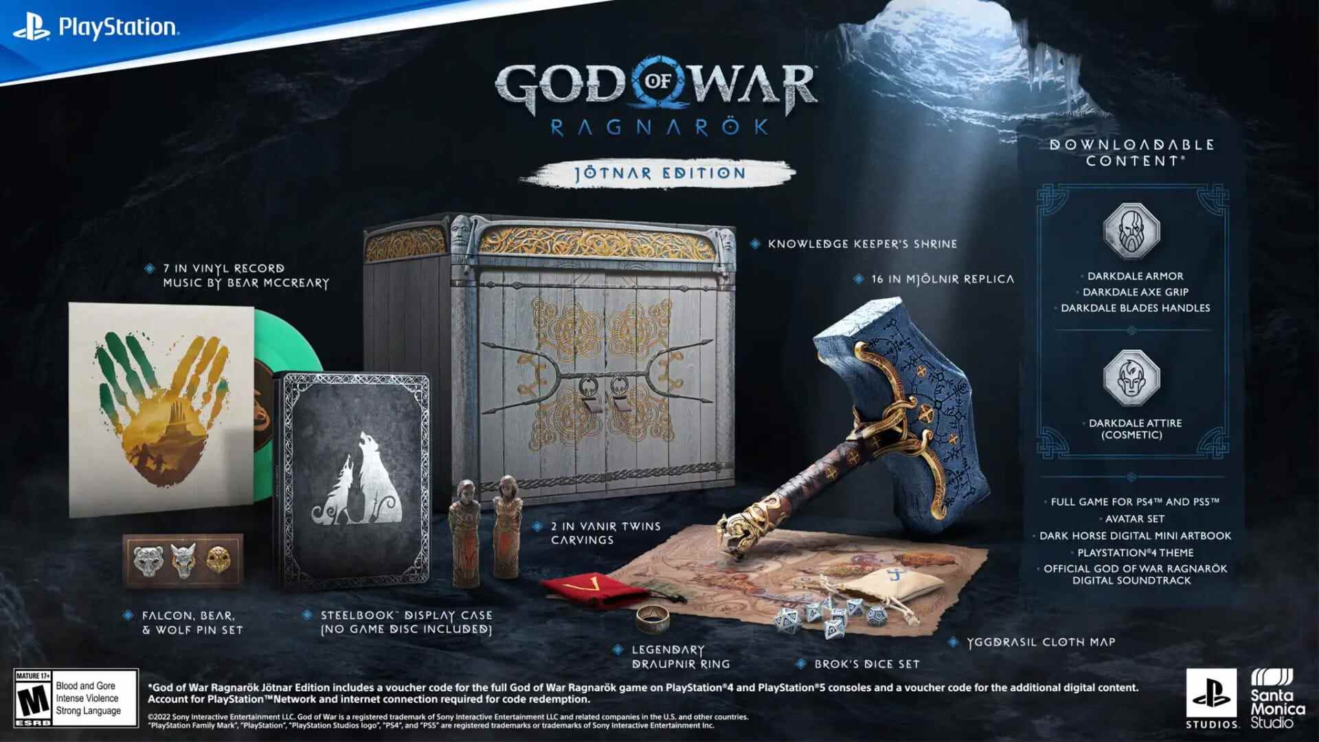 God of War Ragnarok date de sortie novembre 2022 édition collector édition Jotnar pas de disque digital deluxe la précommande commence l'édition collector