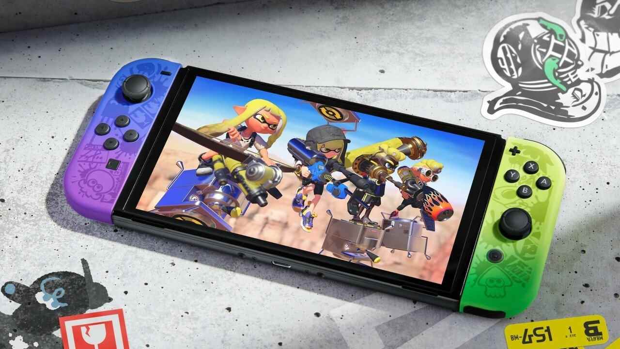 Nintendo dévoile un nouveau commutateur OLED coloré pour Splatoon 3
