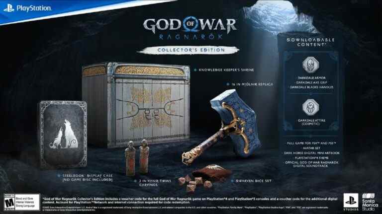 L’édition God of War Ragnarok Jotnar a le marteau de Thor mais pas le jeu physique