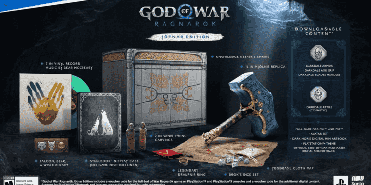 Les packs God of War Ragnarok incluent des boîtiers Steelbook sans disque à l’intérieur