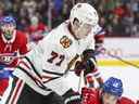 Chicago Blackhawks Kirby Dach au Centre Bell le 15 janvier 2020.