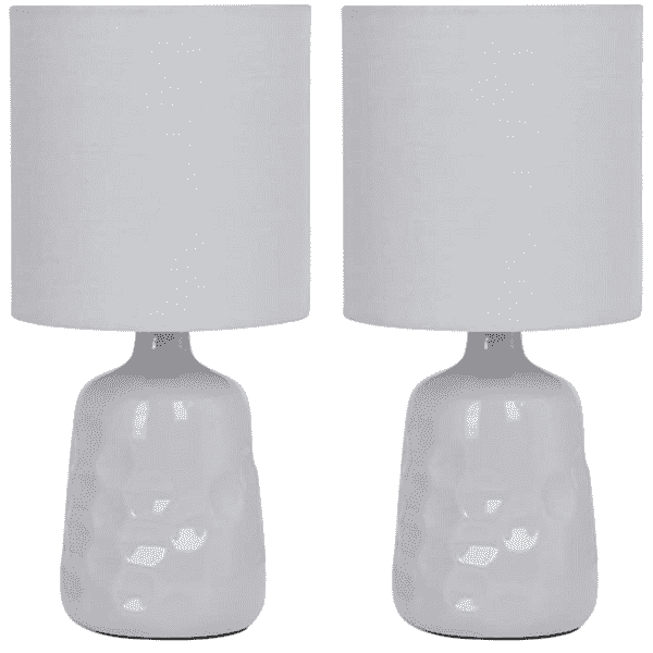 Lot de 2 Lampes en Céramique Dimple