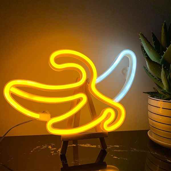 ENUOLI Neon LED Banana Sign Applique Murale