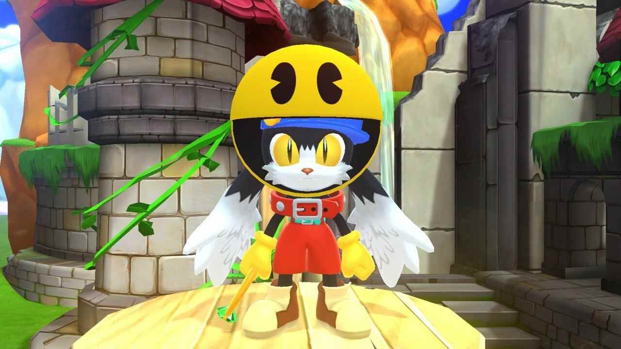 L'ensemble DLC de la série Klonoa Phantasy Reverie permet à Klonoa de porter une tête géante de Pac-Man
