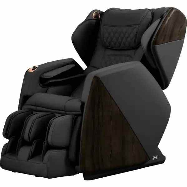 Titan Pro Soho Series Fauteuil de massage 4D inclinable en similicuir noir avec haut-parleurs Bluetooth