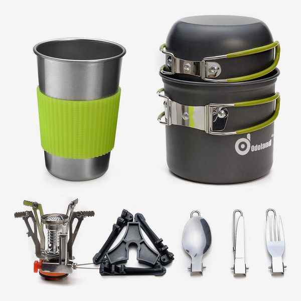 Kit de batterie de cuisine de camping Odoland