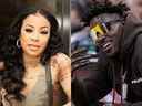 Keyshia Cole, à gauche, et Antonio Brown