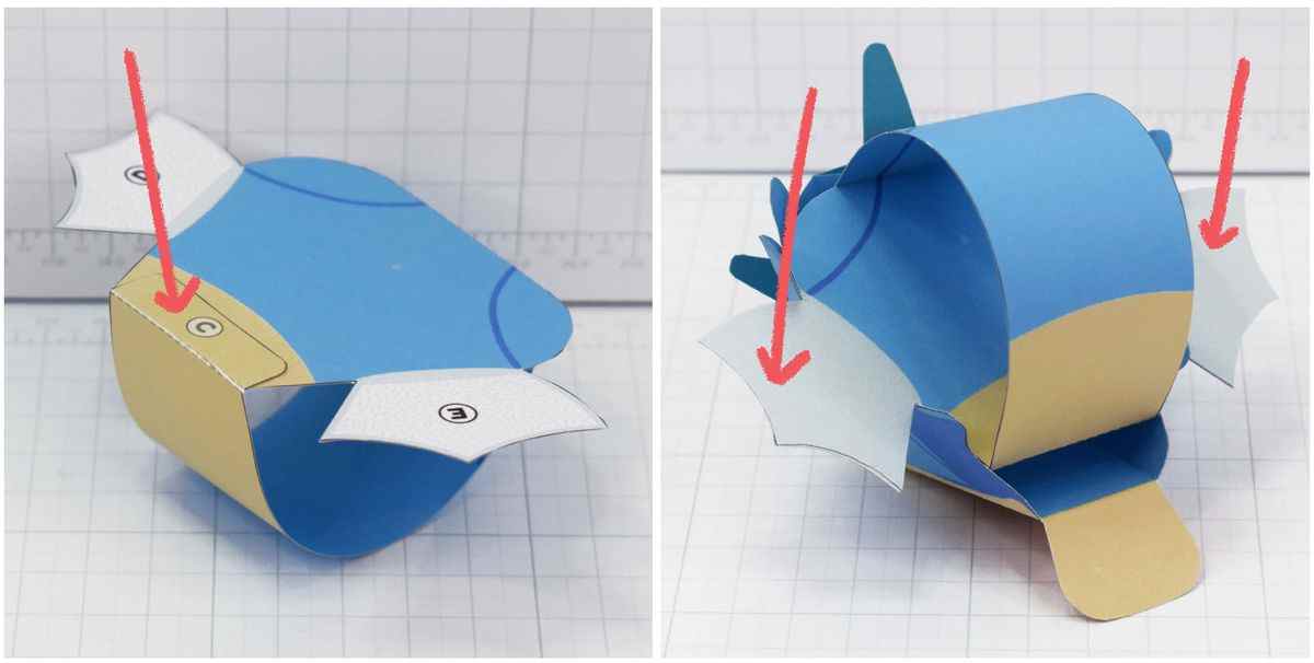 Chaîne de papier Gyarados process 4/6