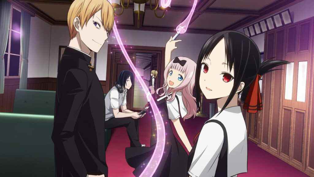 (LR) Miyuki Shirogane, Yu Ishigami, Ai Hayasaka, Chika Fujiwara et Kaguya Shinomiya dans Kaguya-sama: Love Is War -Ultra Romantic- (2022)