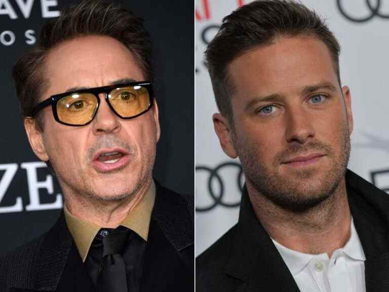 Robert Downey Jr. soutient financièrement Armie Hammer «cassé»