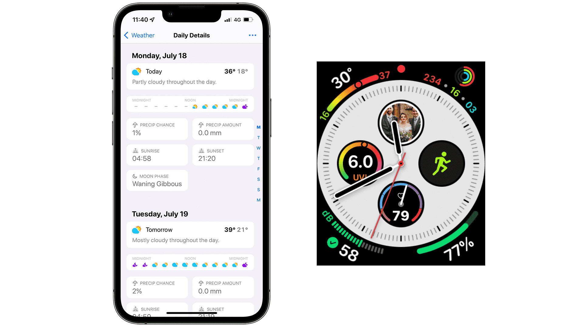 Carotte sur iOS et watchOS