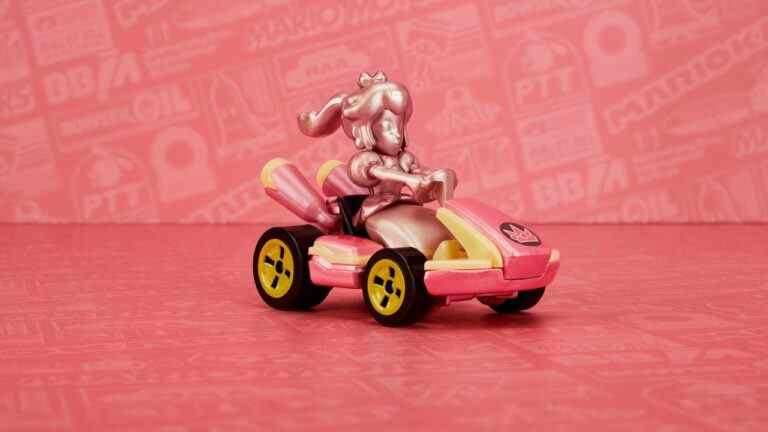 Mattel ajoute la pêche en or rose à sa gamme Mario Kart Hot Wheels
