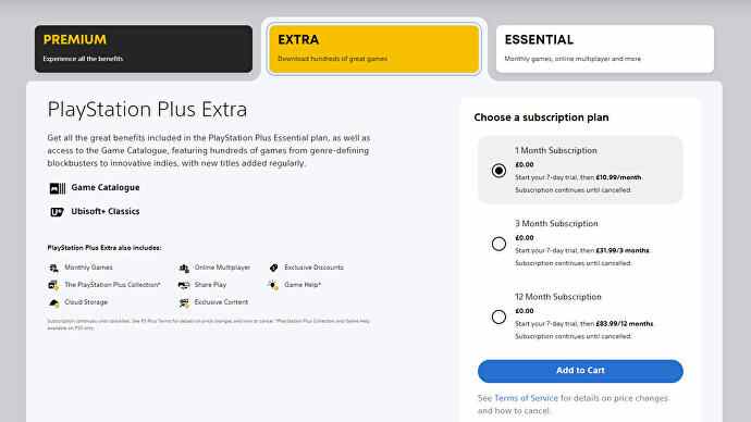 PlayStation Plus Extra commence maintenant par un essai gratuit.