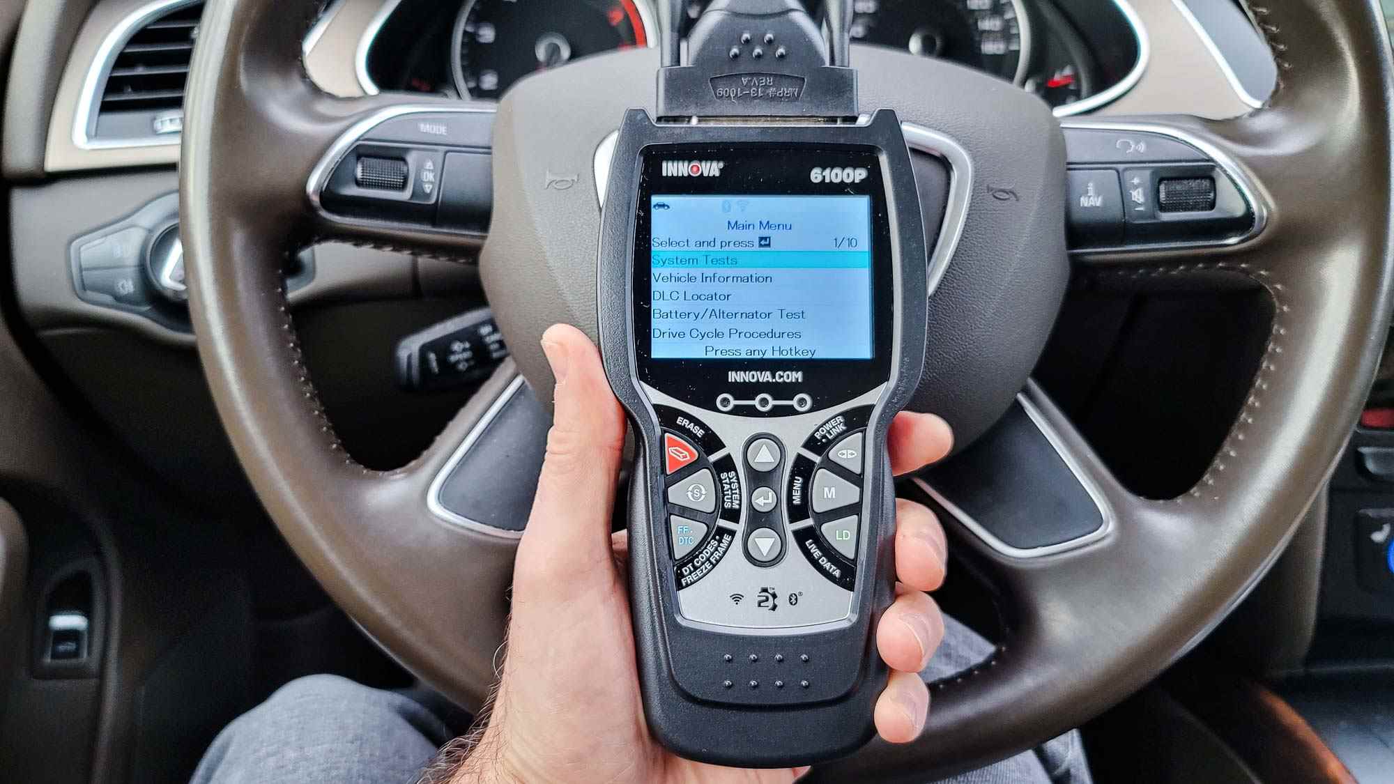 Écran de menu de l'Innova 6100P