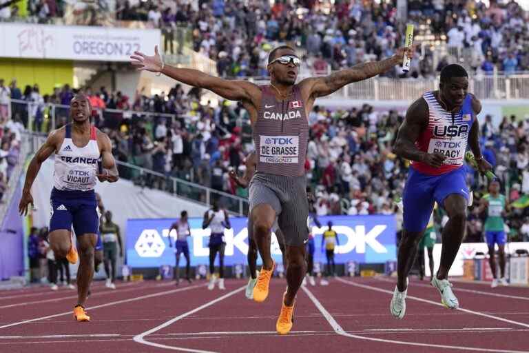 Andre De Grasse propulse le Canada vers une médaille d’or surprise au relais 4×100 m aux championnats du monde