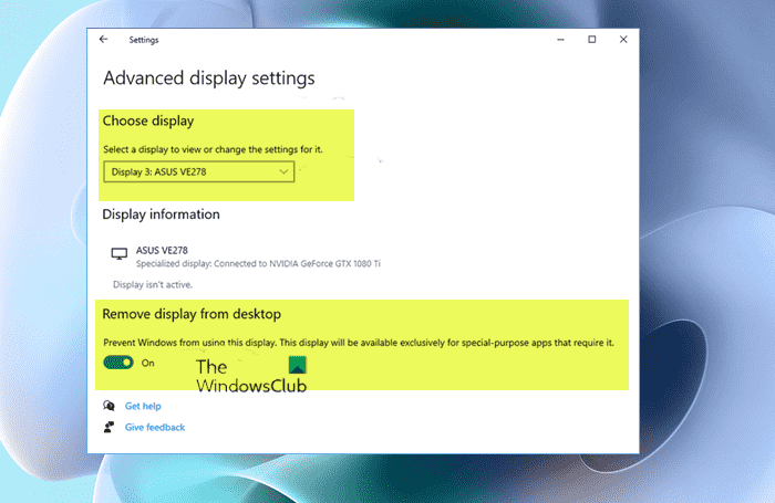 Comment supprimer l’affichage du bureau dans Windows 11/10