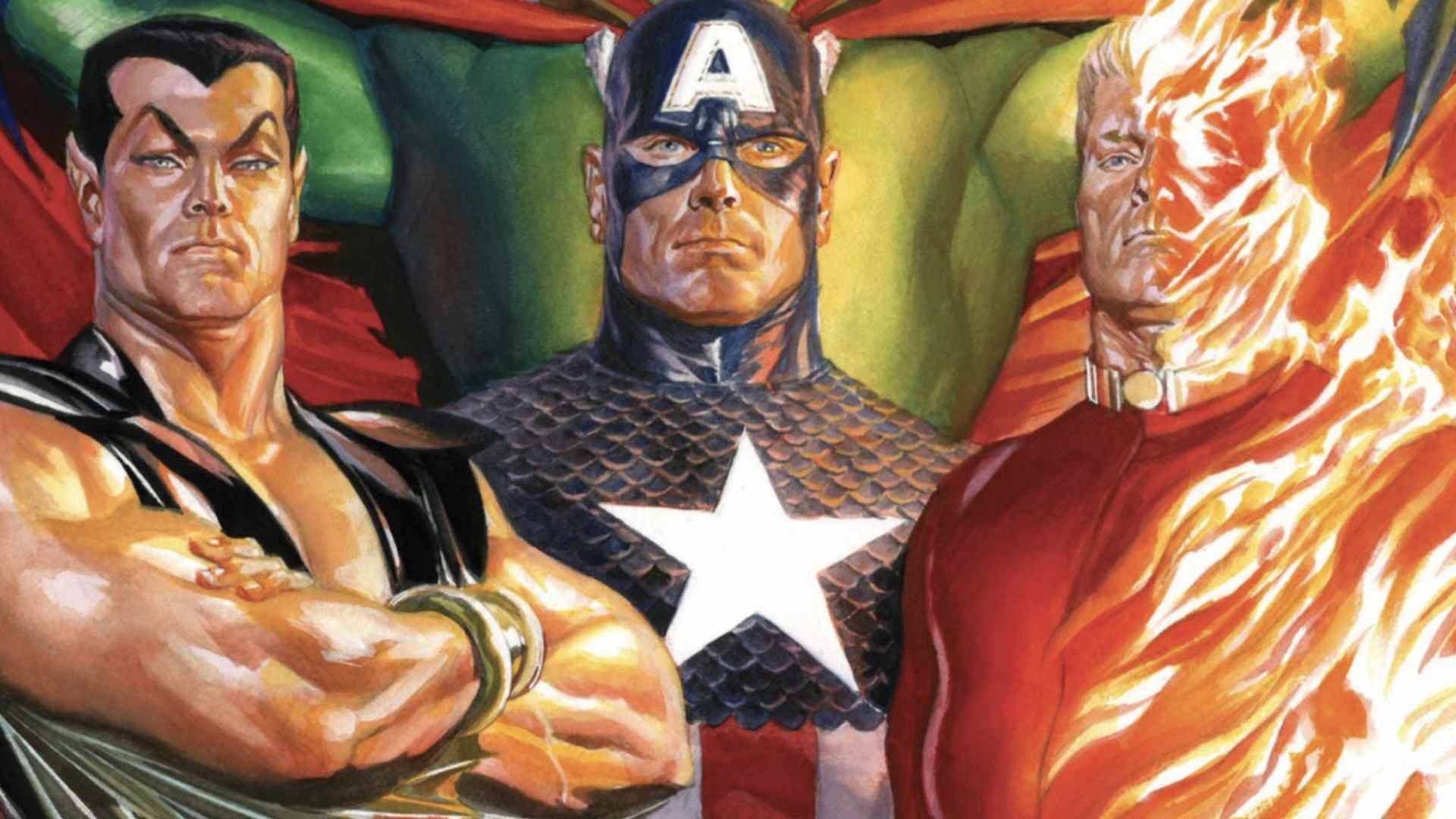 Namor avec Captain America et Human Torch