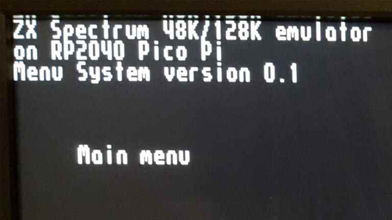 L’émulateur ZX Spectrum fonctionne sur Raspberry Pi Pico