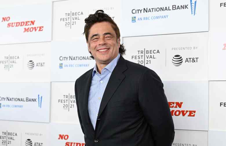 Actor Benicio del Toro attends the "No Sudden Move" premiere during the 20th Tribeca Festival at The Battery on Friday, June 18, 2021, in New York. (Photo by Evan Agostini/Invision/AP)