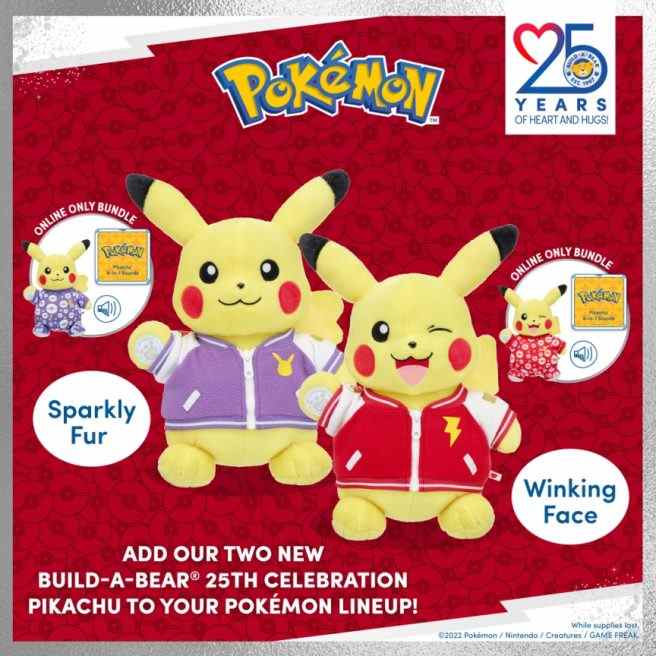 Build-A-Bear Pikachu 25e anniversaire