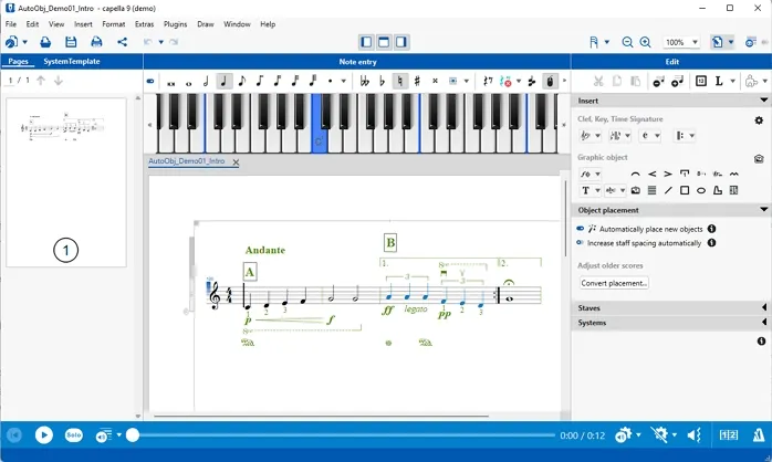 Capella Scan Édition de notes de musique