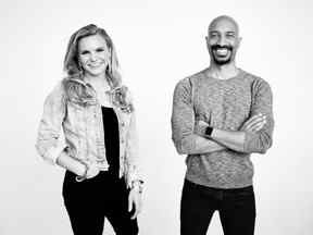 Les cofondateurs de Clearco, Michele Romanow, à gauche, et Andrew D' Souza, à droite.