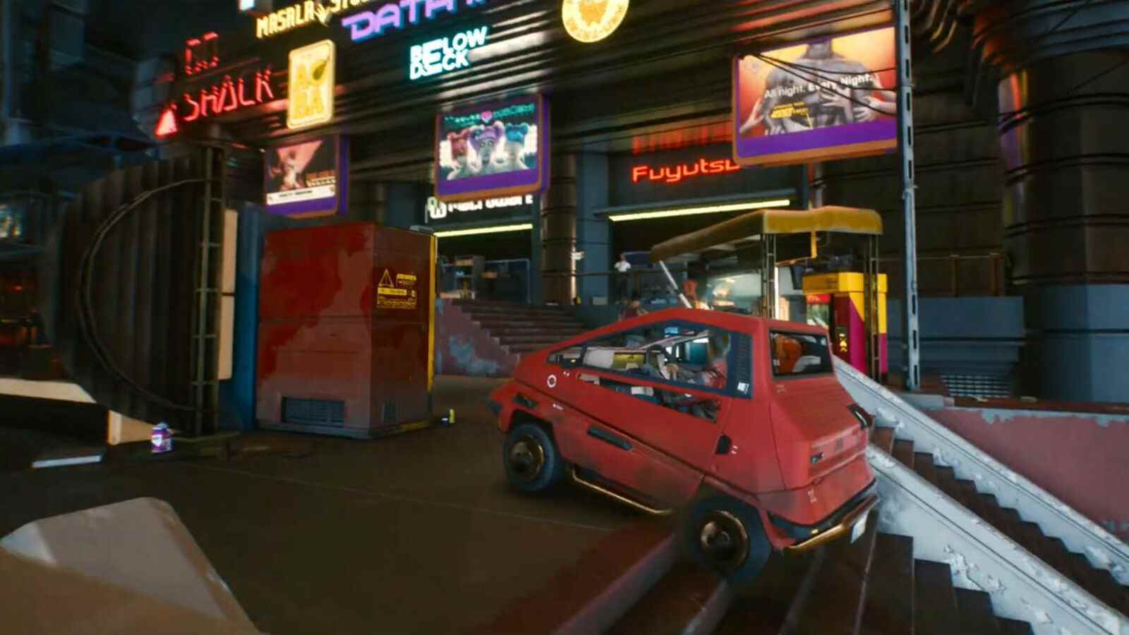 Cyberpunk 2077 nous emmène dans un essai routier très mode

