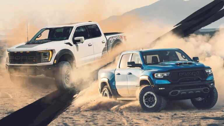 Ford F-150 Raptor R 2023 contre Ram 1500 TRX 2022 : renversement du V-8 soufflé