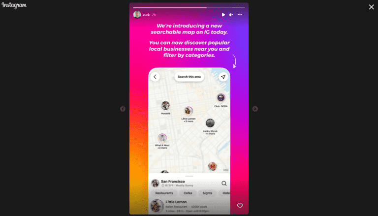 La nouvelle carte Instagram est comme Google Maps mais avec plus de selfies