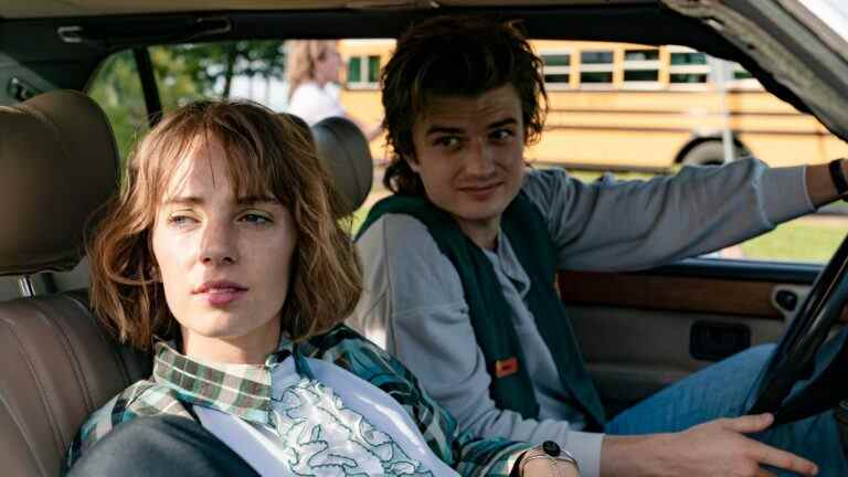 Robin (Maya Hawke) and Steve (Joe Keery) on Stranger Things Season 4