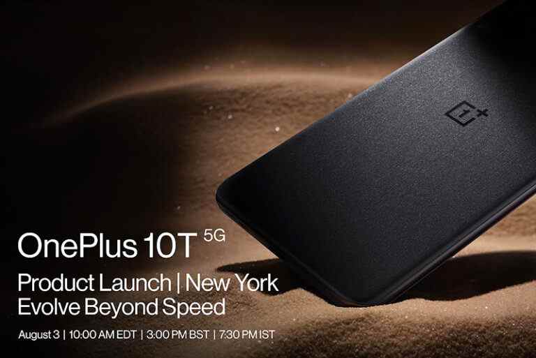 Le OnePlus 10T 5G sera dévoilé le 3 août