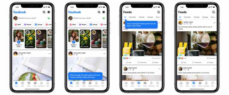 Le dernier flux d’accueil de Facebook se concentre sur le contenu recommandé
