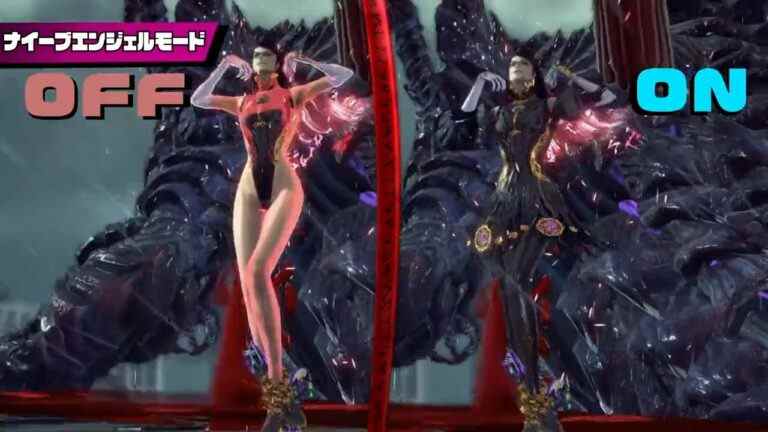 Le mode ange naïf de Bayonetta 3 vous permet de basculer pour voir plus de peau