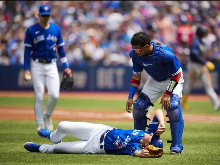 Le partant des Blue Jays, Kevin Gausman, retiré du match avec une cheville blessée